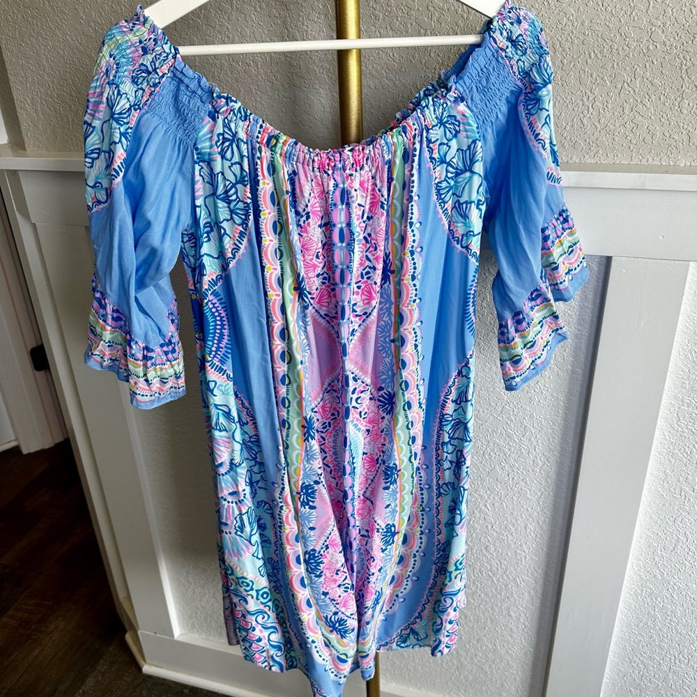 NWT Lilly Pulitzer Fawna Off Shoulder Tunic Dress size Dress Large